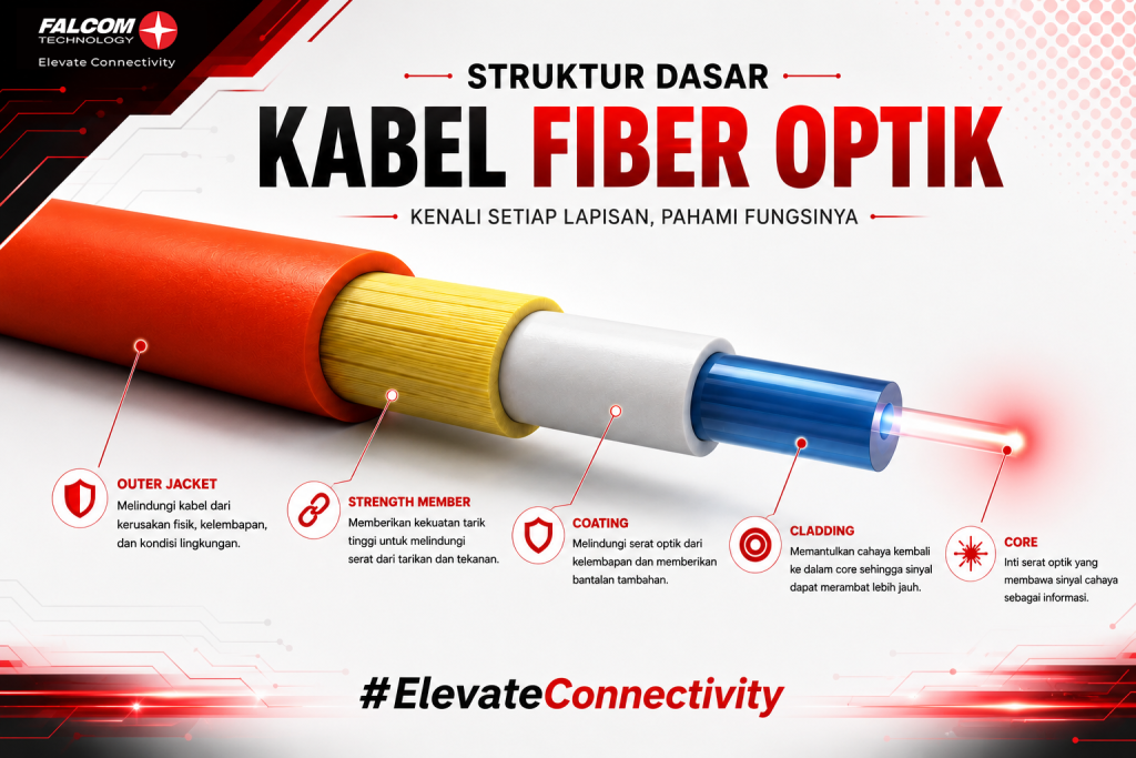kabel fiber optik Struktur dan fungsinya