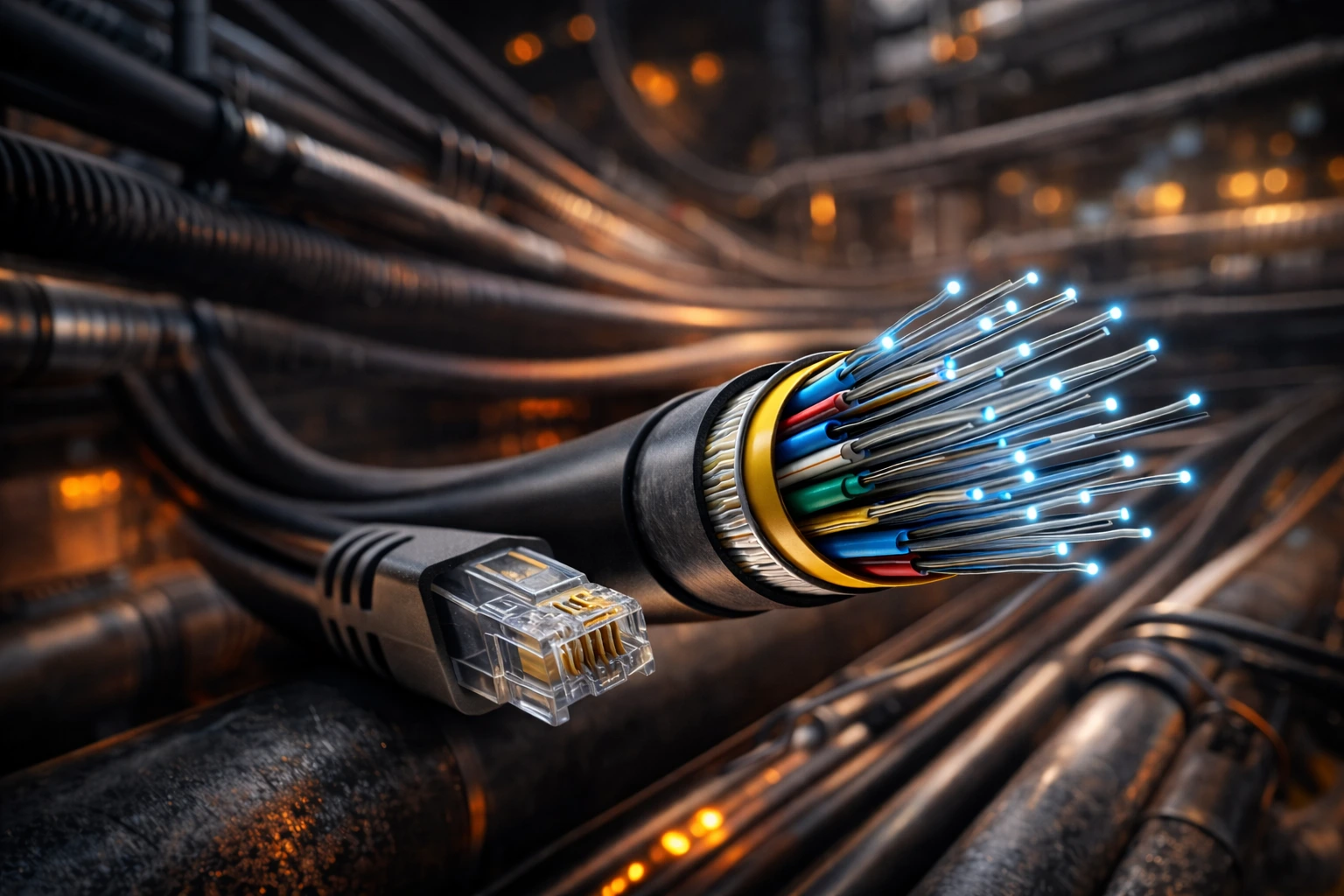 Media transmisi kabel fiber optik